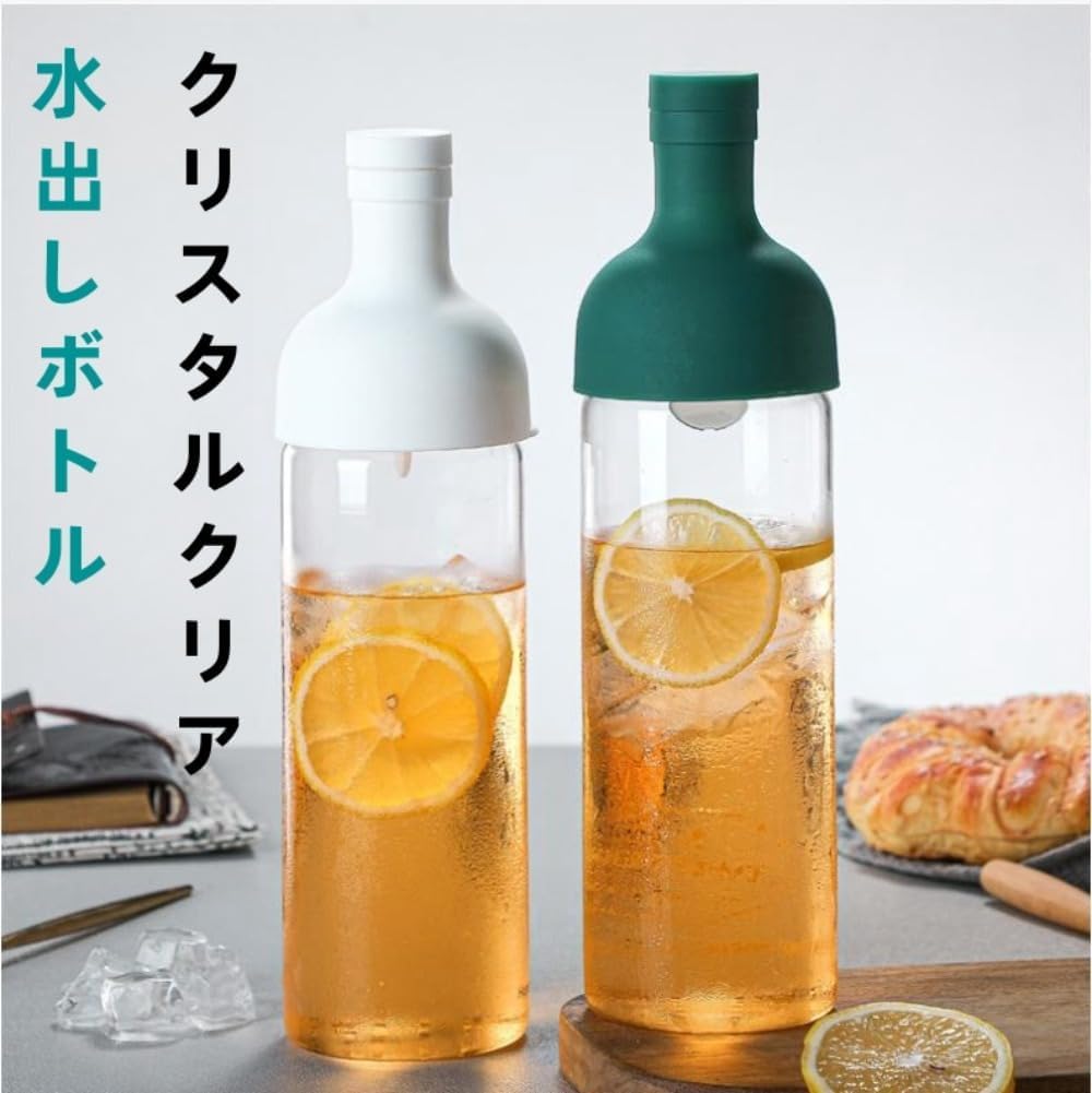 フィルター付きガラスボトル 600ml 1000ml*6 フィルターインカラフェ 1000ml -水出し茶用ボトル- | 茶蔵webshop