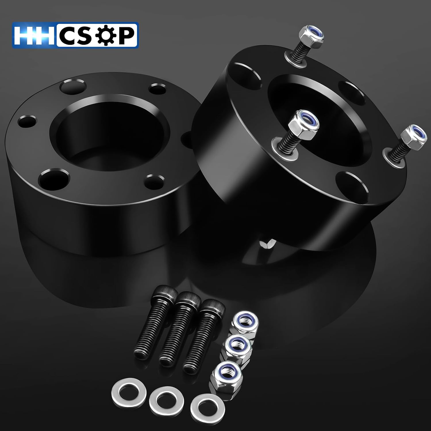 HHCSOP 3" Front Leveling Lift Kit for 2007-2023 Chevy Silverado 1500 GMC Sierra 1500 2WD 4WD, 3 inch Forged Strut Spacer Leveling Kit