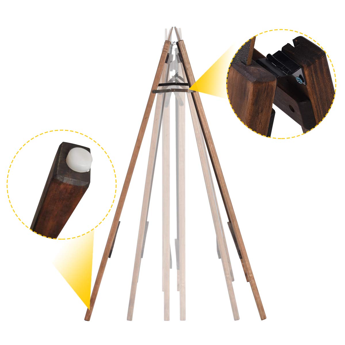 COSTWAY Kundenstopper klappbar 101x65cm, Werbetafel, Werbeaufsteller, Gehwegaufsteller, Kreidetafel, Aufsteller