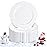 WDF 60pcs White Plastic Plates -10.25inch Baroque White Disposable Dinner Plates for Upscale Parties/Wedding