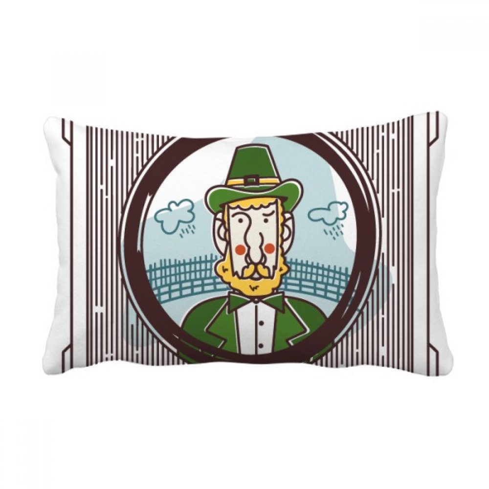 Coussin de soutien lombaire irlandais vert 40x60 cm pour canapé