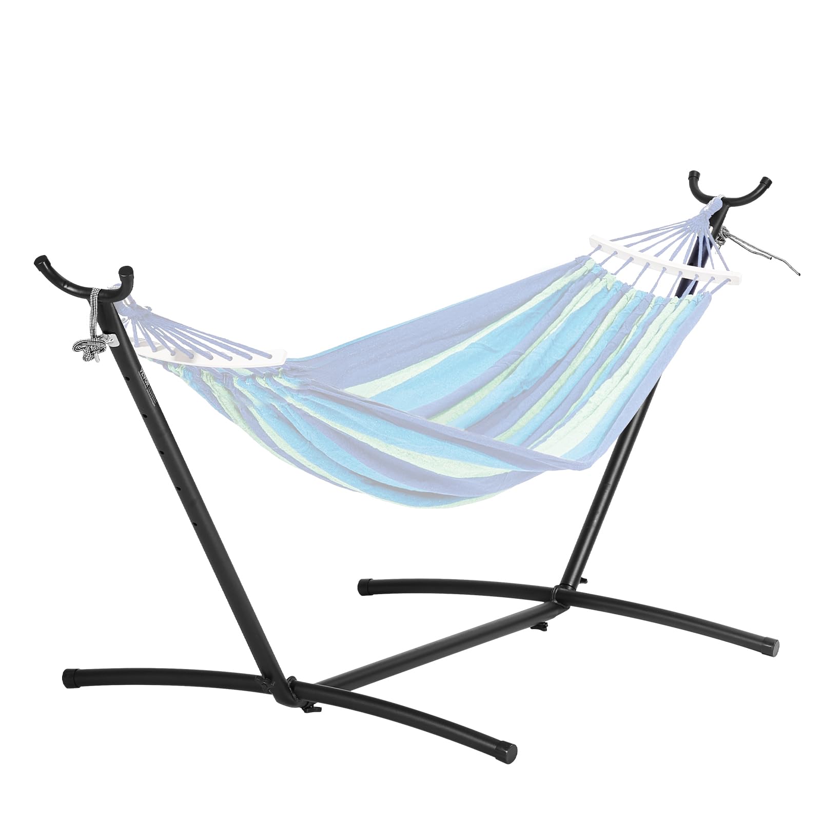 VEVOR Soporte para Hamaca Portátil 204 kg Estructura de Acero para Hamacas de 2,9-3,85 m Ganchos Ajustables de Alta Resistencia con Bolsa de Transporte para Hamaca de 2 Personas Exterior Interior