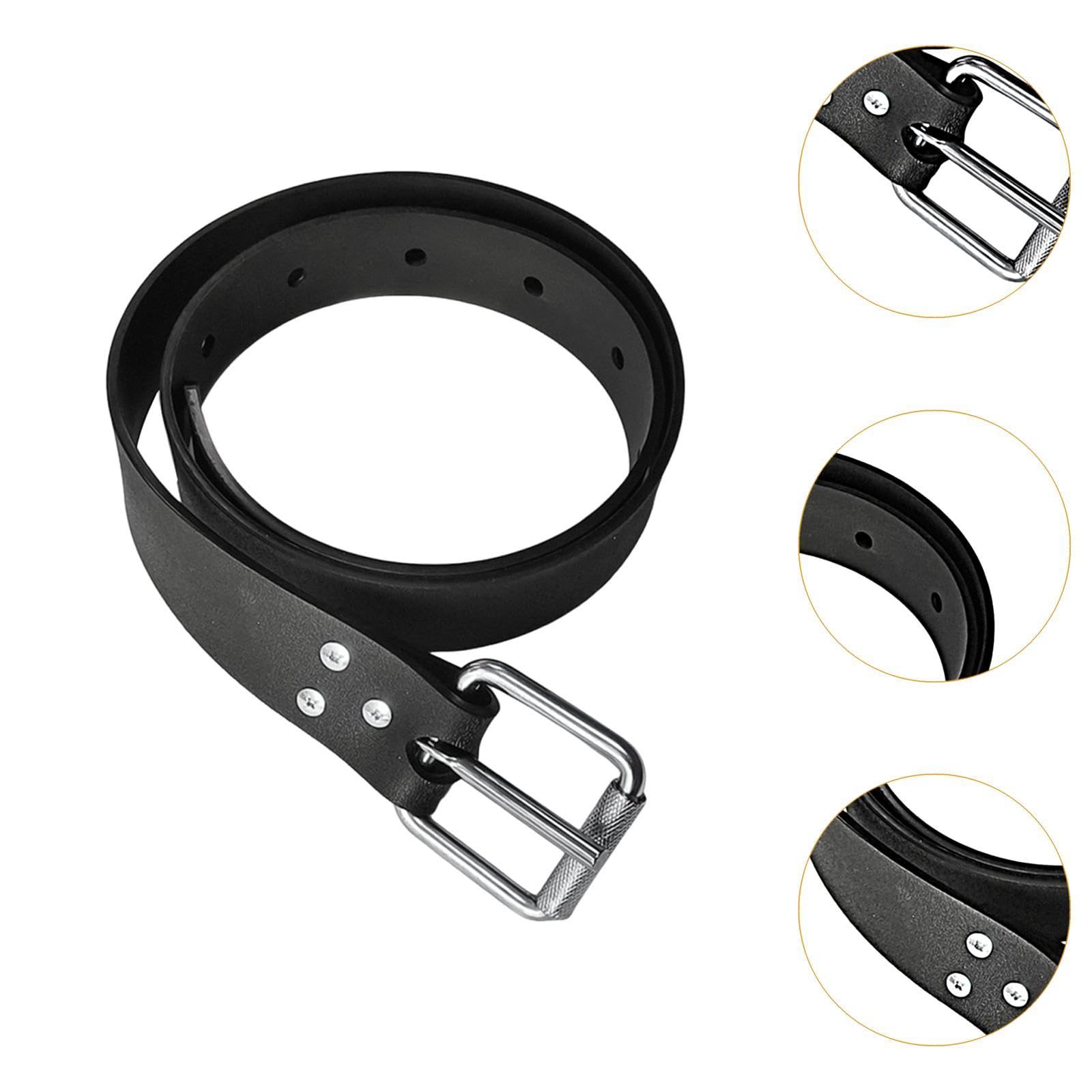 LOVIVER Ceinture de plombs de plongée réglable avec Boucle en Acier Inoxydable, 130 cm de Long, en Silicone, Portable, à dégagement Rapide, pour l'apnée