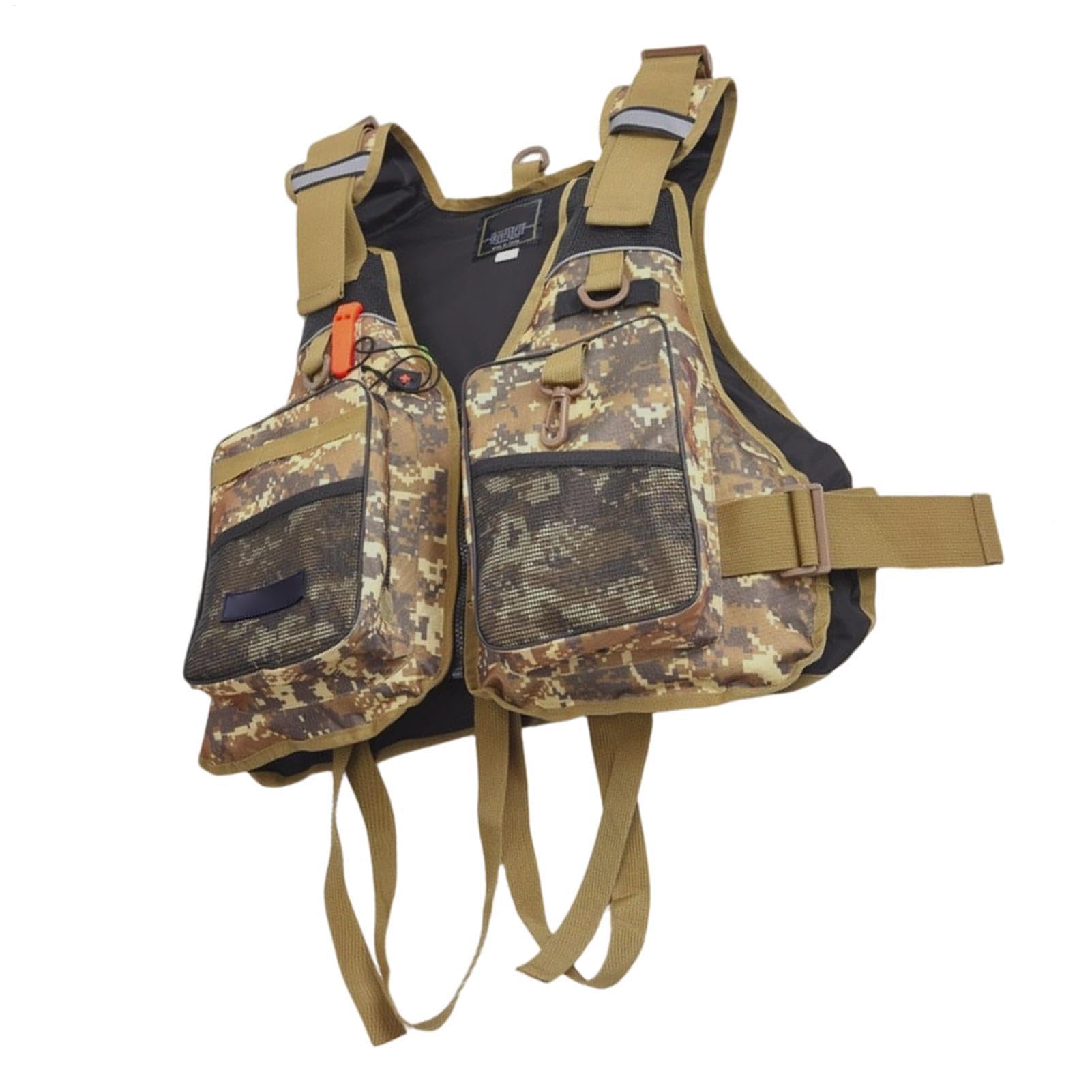 Gilet de sauvetage pour adulte réfléchissant, multi-poches, longueur réglable | Gilet de sauvetage respirant pour hommes et femmes en plein air, bateau, natation, canyoning, rafting, wakeboard, équitation