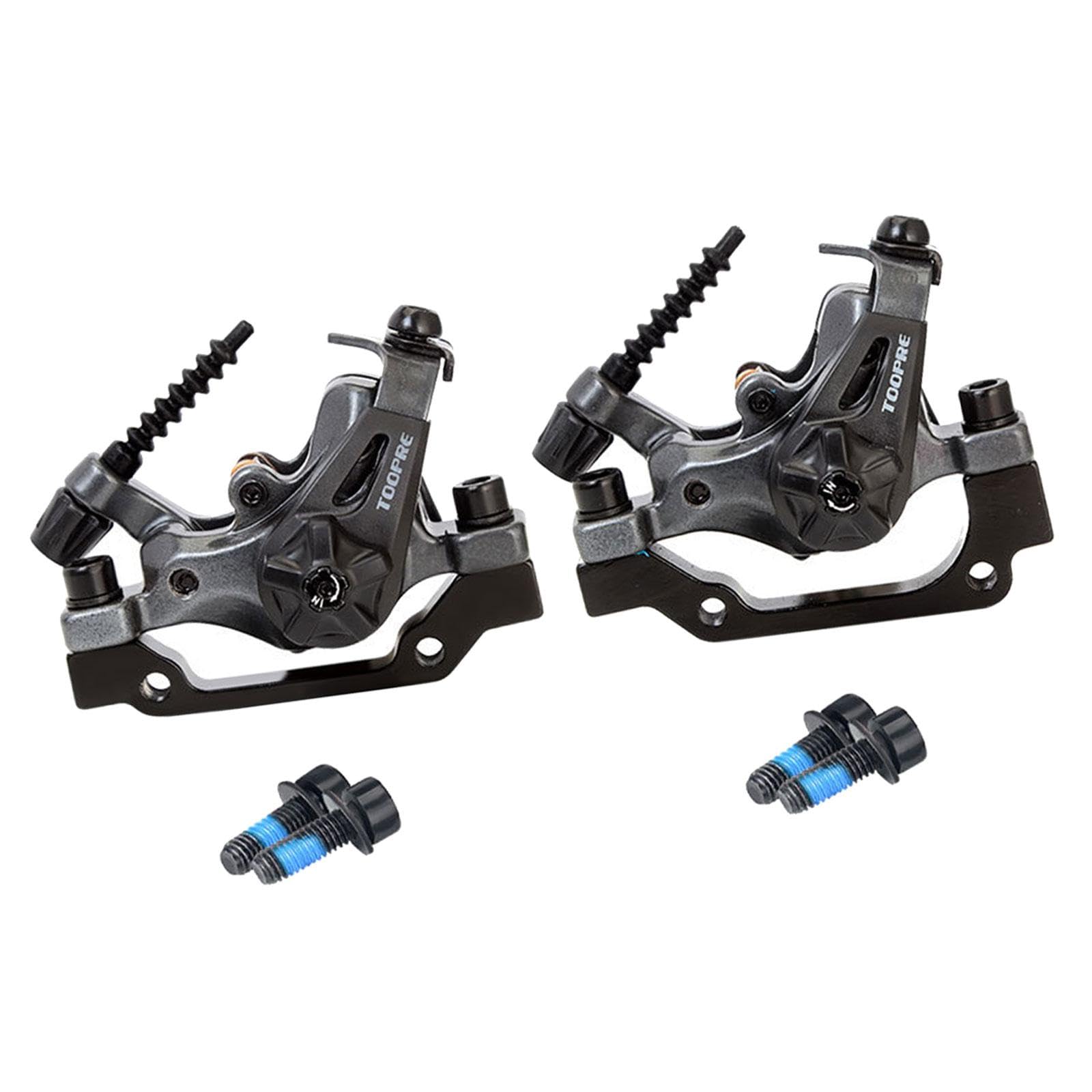 Homyl 2 Stück Fahrrad Scheibenbremse Mountainbike Mechanische Bremssattel Doppelt Kolben Bremszubehör Aluminium Ersatz für Straßenrad Reparatur Fahrradpfleg