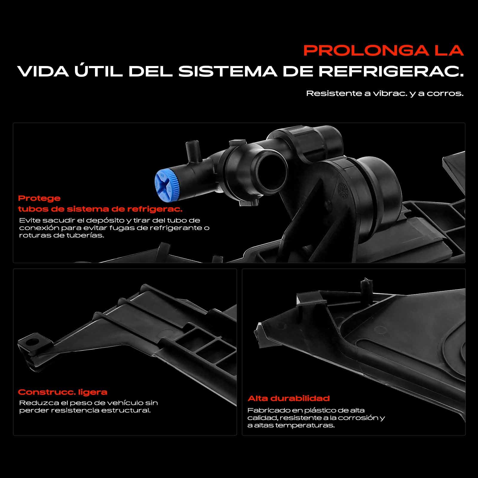 Frankberg Soporte del depósito de expansión del refrigerante para | Compatible con: Serie 3 E46, Serie 3 Convertible E46, Serie 3 Coupé E46, Serie 3 Touring E46, Serie 3 Compact E46