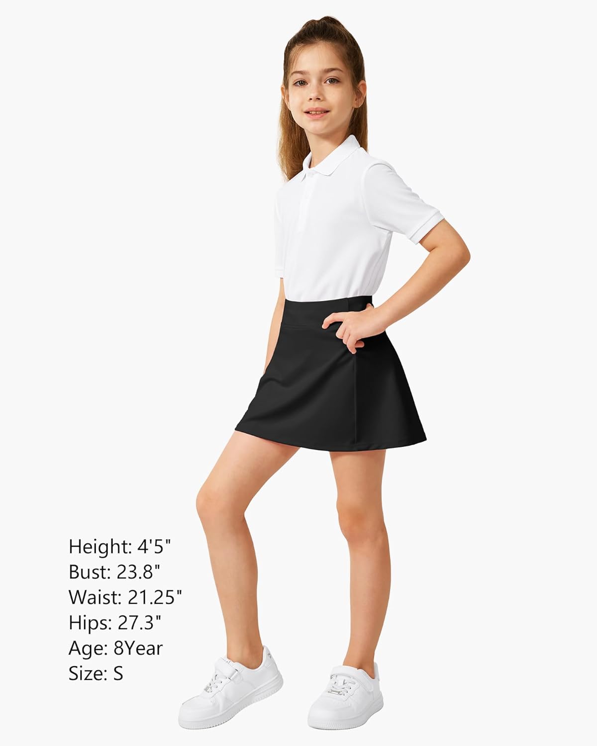 Stelle Girls Tennis Skirts with Pockets Athletic Skorts Inner Shorts High Waisted Sports Golf Running Skirt - Image 8