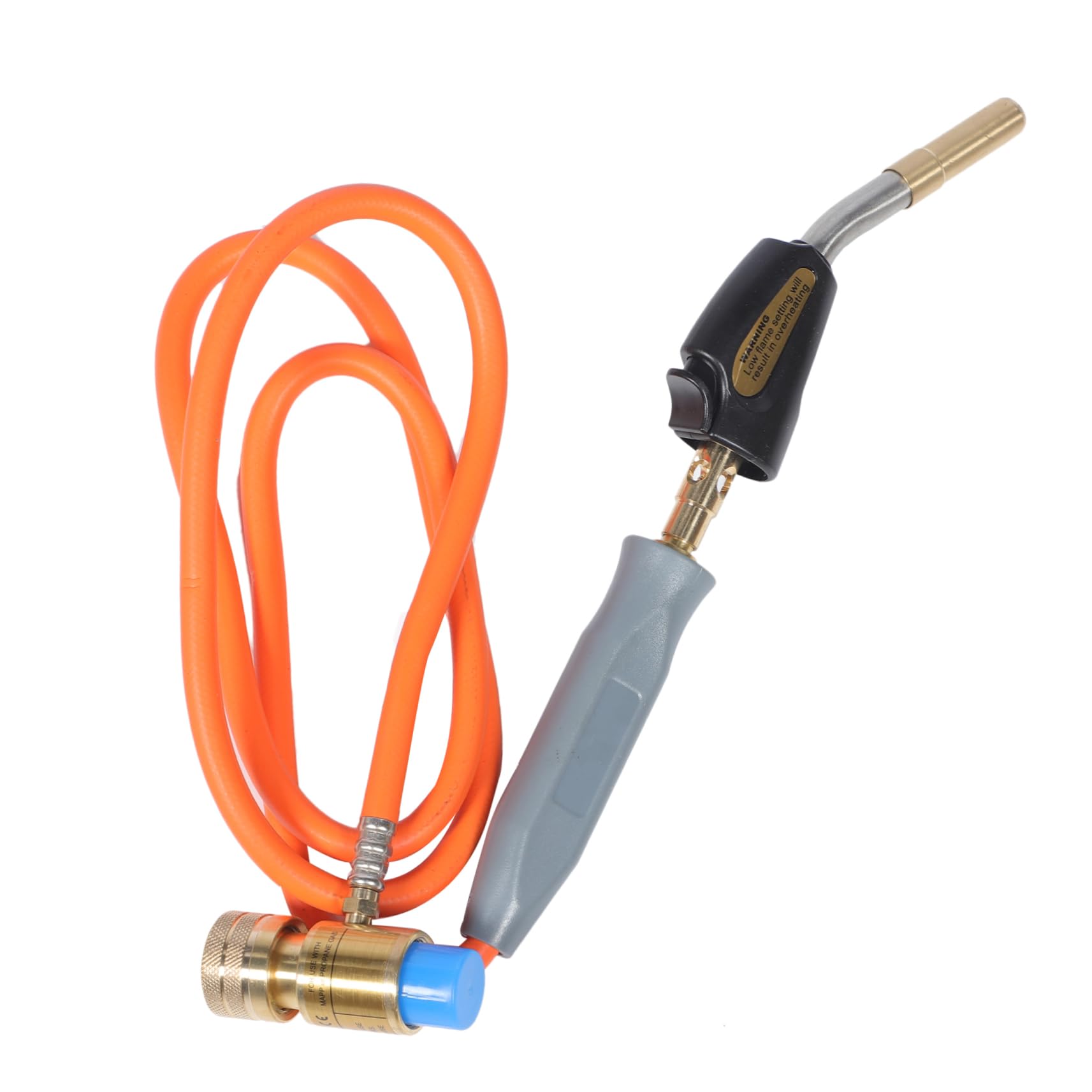 Soplete de Gas con Manguera para Fontanería Quemador de con Ignición Electrónica Presurizada para Soldadura y Frigorífico sin Cilindro Incluido
