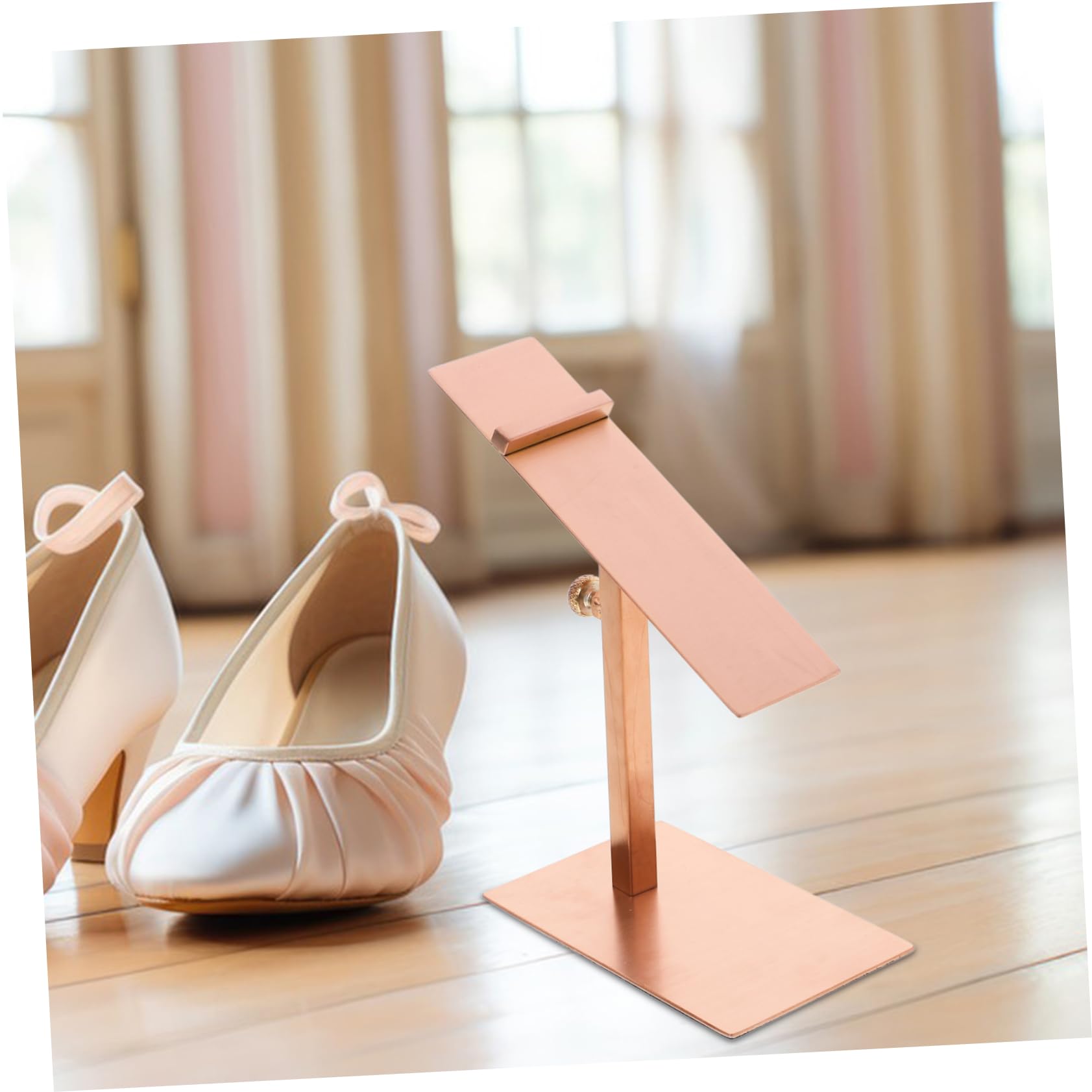 IMIKEYA Adjustable Height Shoe Display Metal Stand Retail Shop Shoe Stand Strong Bearing Capacity