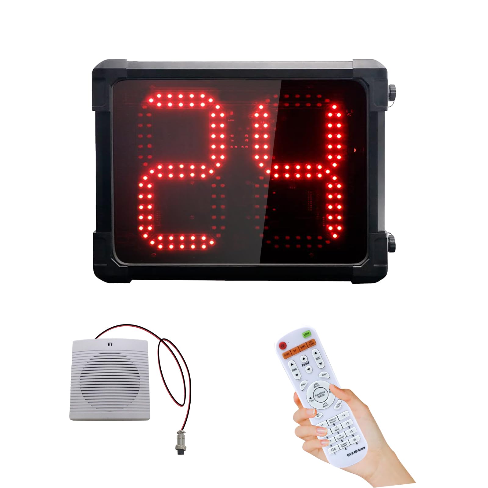 Basketball Shot Clock Timer,12/24/25/30/35/40/60 Seconds Countdown Timer, Portable Shot Clock with Buzzer for All Sports
