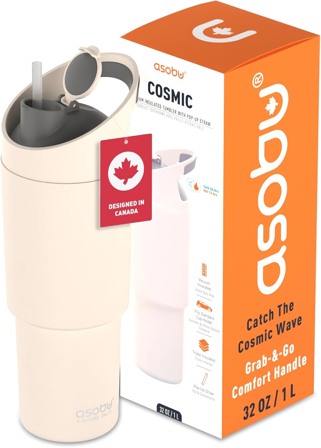 asobu Cosmic Water Bottle - 32oz/1 LTR Stainless Steel