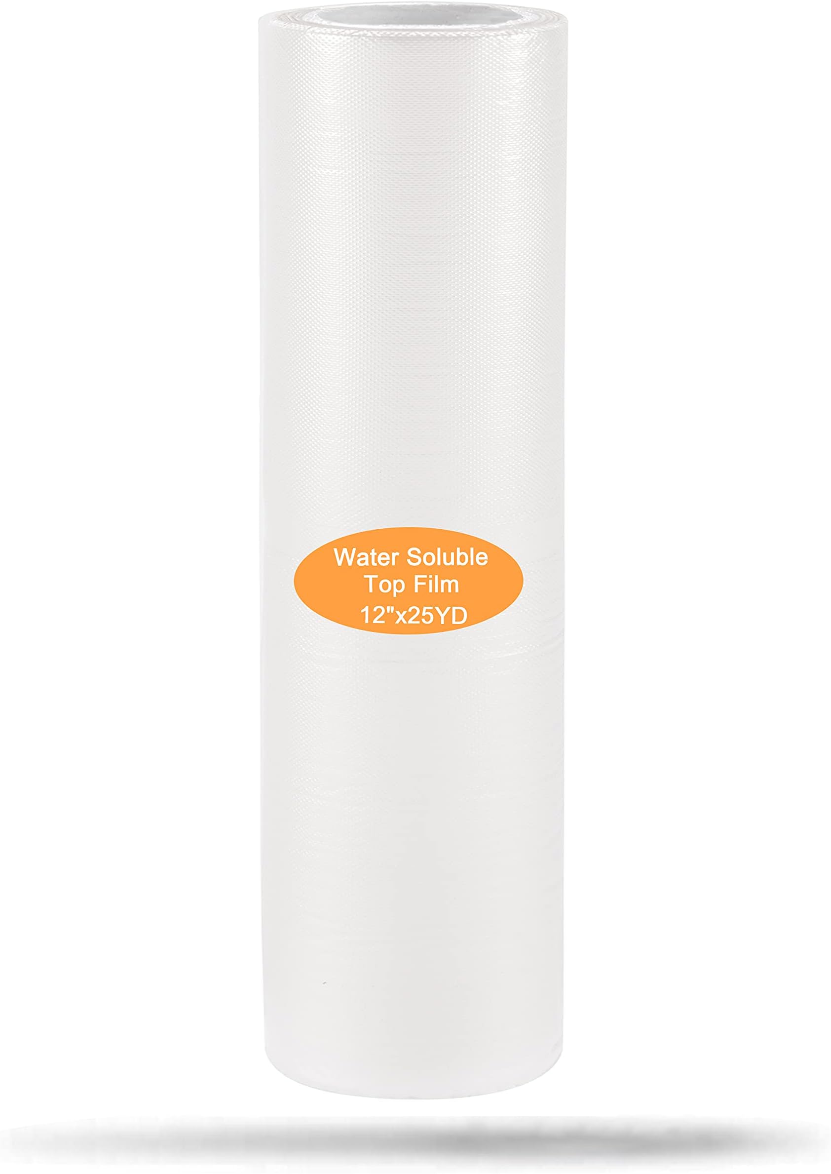 Light Weight Clear Wash Away - Water Soluble Embroidery Topping Film - 12" x 25 Yd roll - Cut into Various Sizes for Machine Embroidery and Hand Sewing