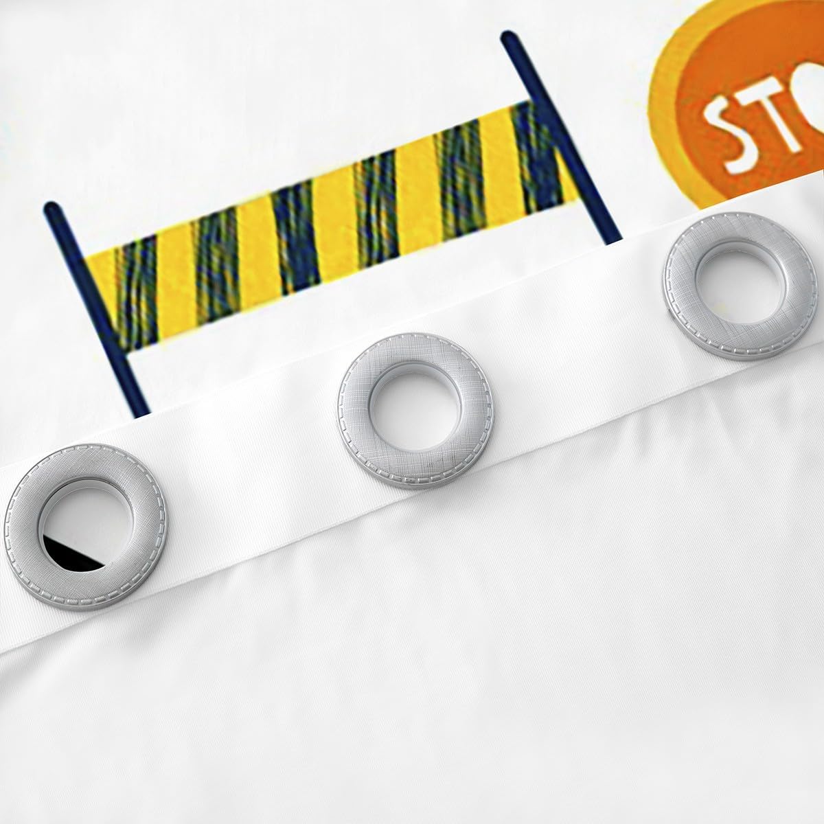 Erosebridal Dinosaur Excavator Blackout Curtains for Bedroom 2 Panels 42" Wx63 L,Cartoon Dino Construction Truck Curtains Car Vehicle Tractor Curtains & Drapes,Cute Animal Curtains Kawaii Room Decor