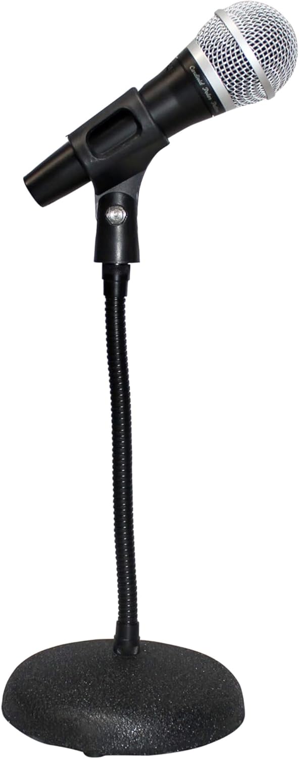 ProX T-MIC07 Gooseneck Desktop Microphone Stand With 6" Round Base