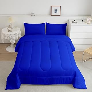Erosebridal Royal Blue Quilt Set King