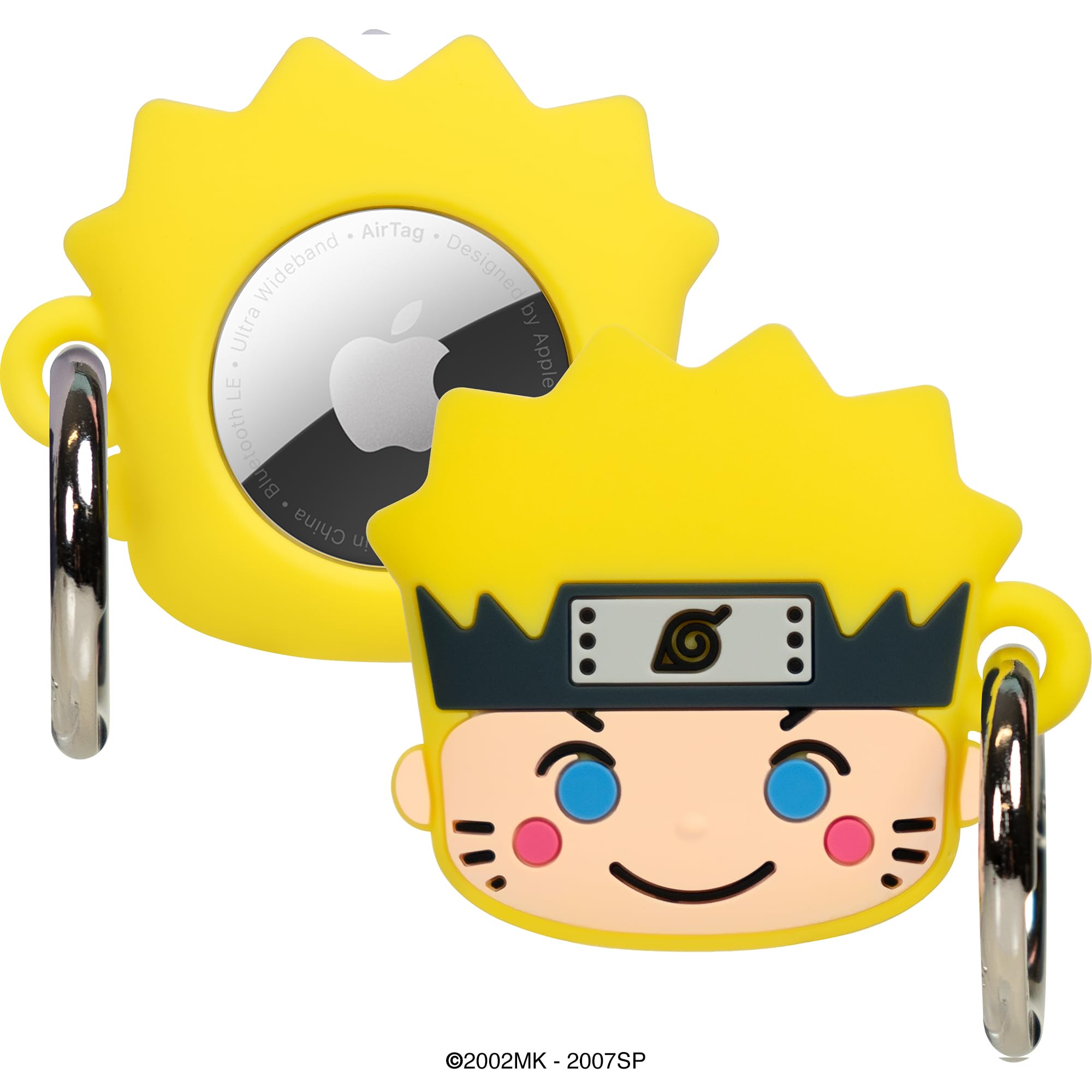 iFace Naruto Shippuden Anime Figure Case [Compatible with Apple AirTag] – Silicone Protective Keychain Cover [Carabiner Clip Included] – Naruto