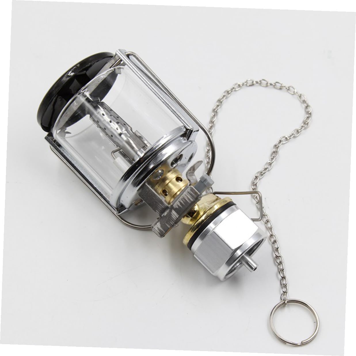 NOLITOY Portable Gas Lantern with Box Cover for Camping Butane Powered Outdoor Tent Lamp Construction Compatible with American Threaded Flat Gas Tanks Emergency Nighttime Lighting Tool