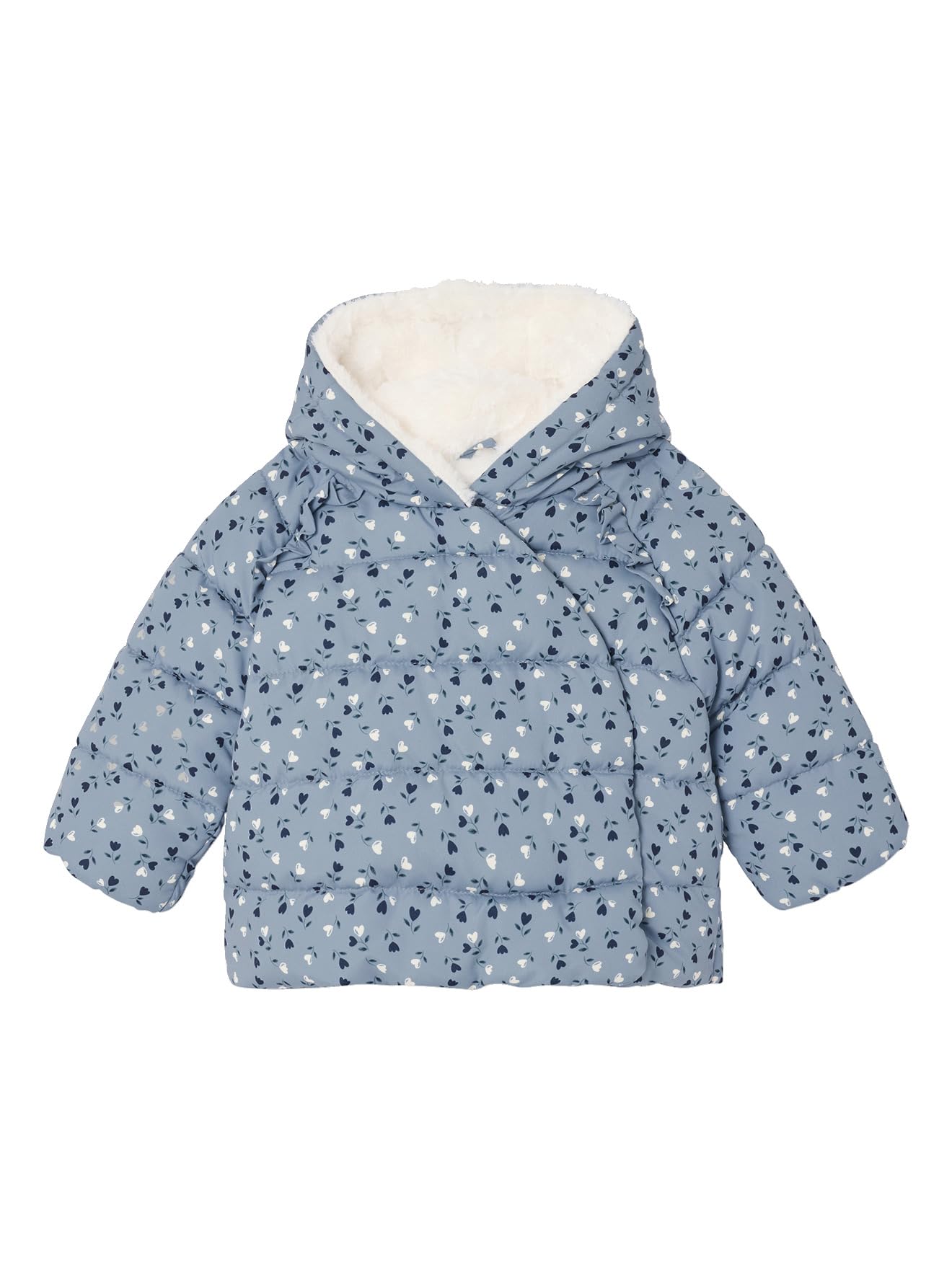 Vertbaudet Gefütterte Baby Steppjacke, Wickelform, Recycling-Polyester