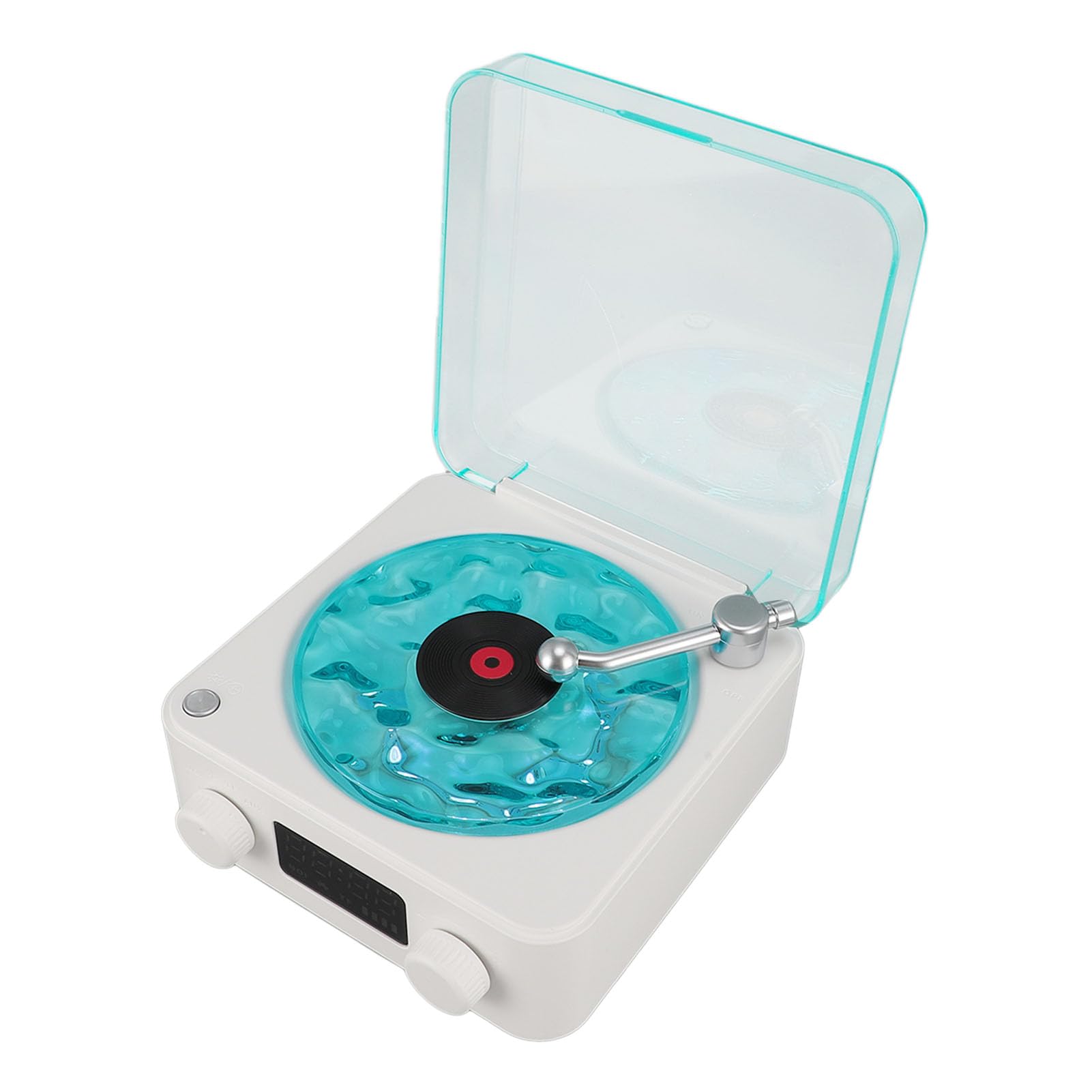 Topiky Haut-Parleur Bluetooth de Style Tourne-Disque avec Veilleuse et Affichage de L'heure, Haut-Parleur Bluetooth Vintage avec qualité Sonore Stéréo, Volume Fort et Basses Riches