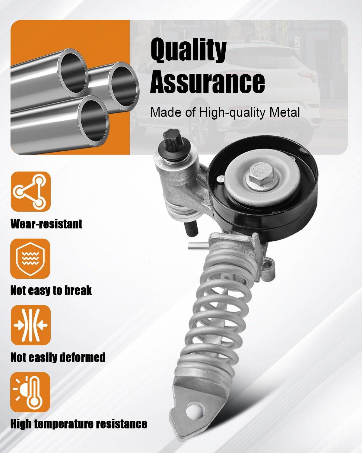 Serpentine Belt Tensioner Kit Fit for Buick Encore 2013-2018 Chevrolet Trax 2013-2018 2021, Serpentine Belt Replace 55595700 Belt Tensioner Replace 38344, with Bolt