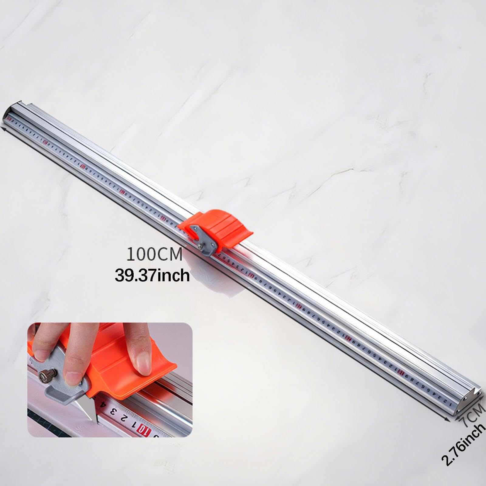 Colcolo Manuelles Schneidelineal, Schneidepositionierungslineal, praktischer manueller Papierschneider aus Aluminium für PVC-Fotopapier, 100cm