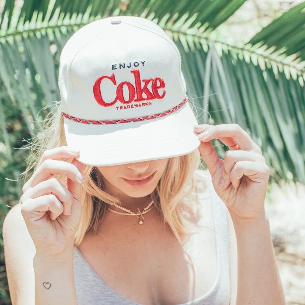 AMERICAN NEEDLE Coke Coca Cola Officially Licensed Coachella Adjustable Baseball Hat (21017A-COKE-OWHT)