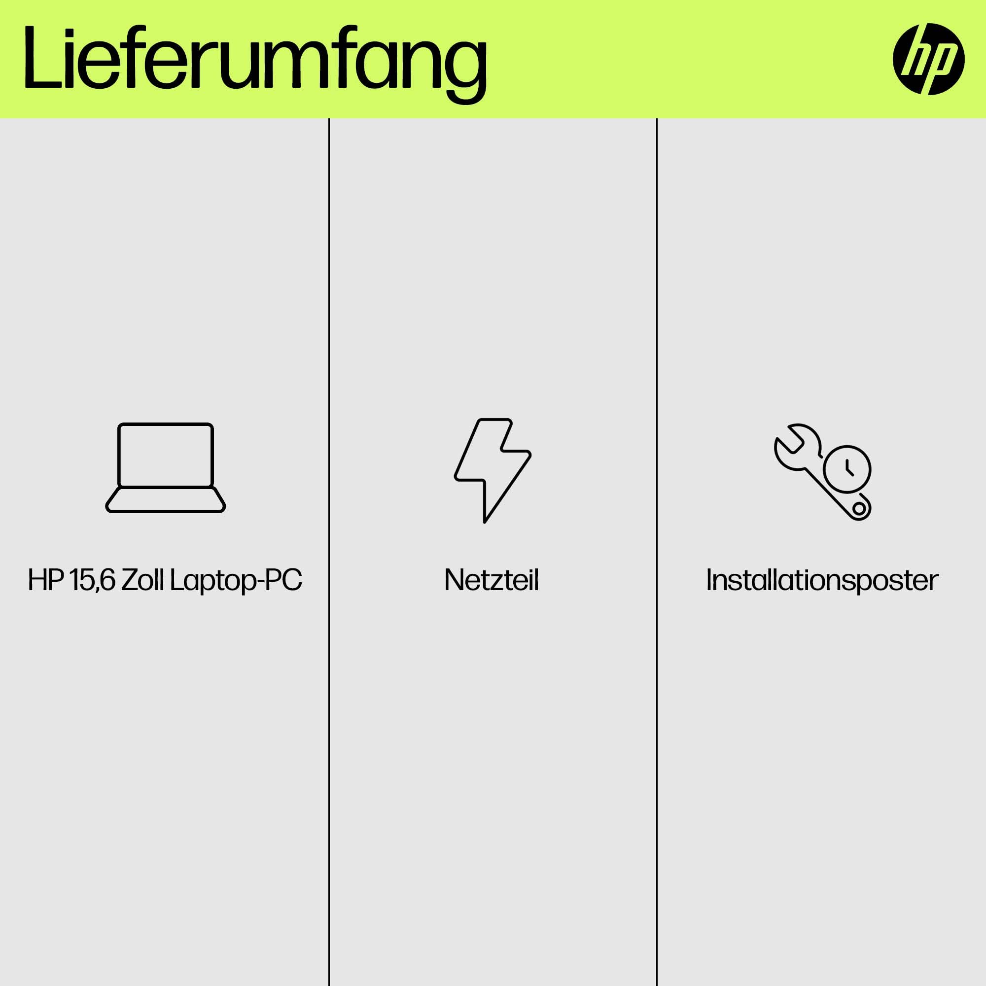 HP Laptop 15,6" FHD Intel N100 4 GB DDR4 RAM 128 GB UFS Intel UHD Graphics Windows 11 Home S-Modus Natural Silver