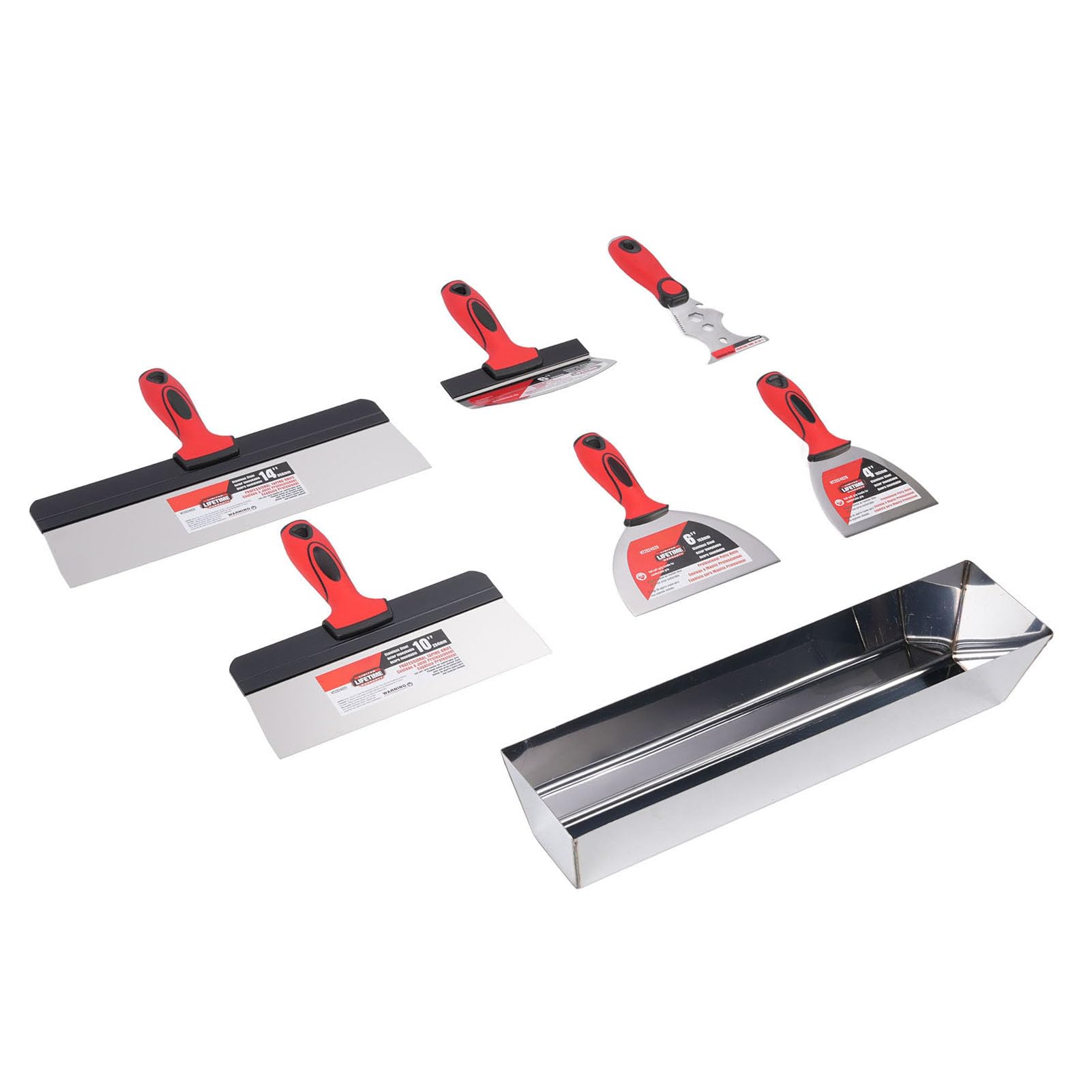 SEAFRONT Kit Outils Placo, Bac à Enduit en Acier Inoxydable, 16 Pouces, for