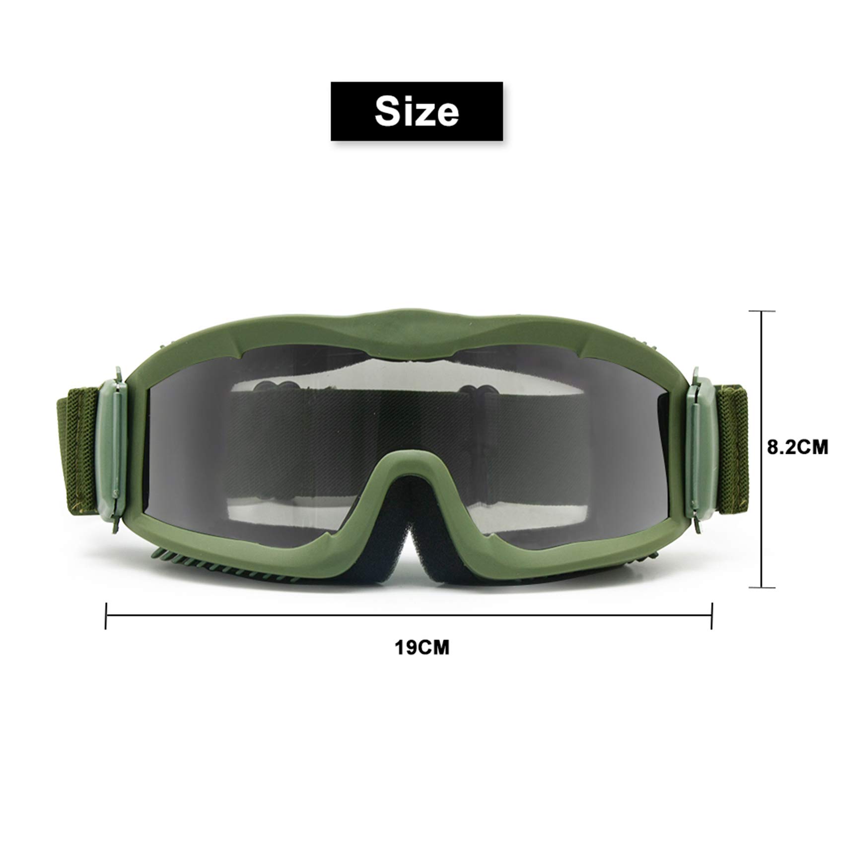 Militare Alpha Ballistic Goggles Tattico Esercito Occhiali da Sole Airsoft CS Paintball Occhiali 3 Lens Kit