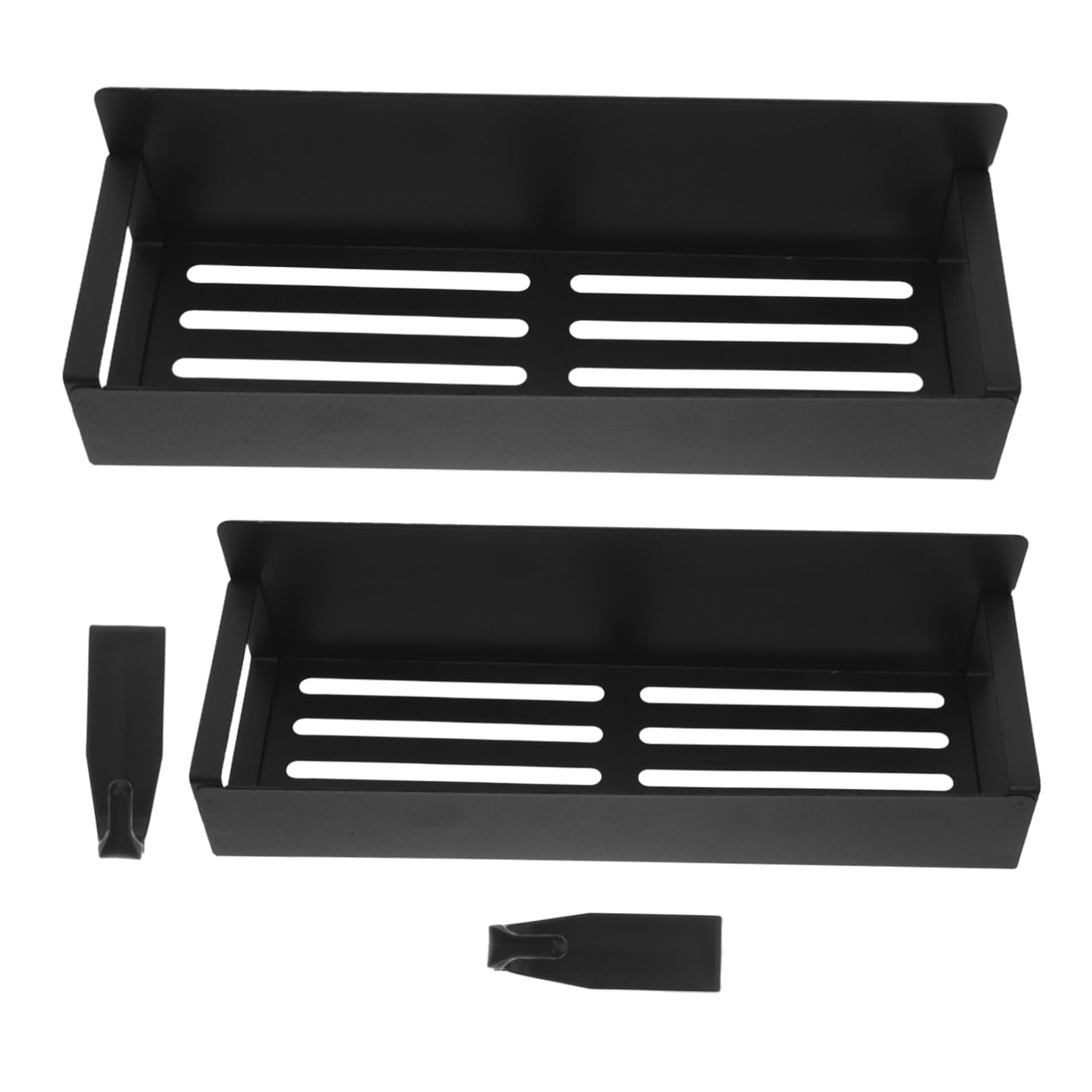 ifundom 2 Piezas Soporte Magnético para Especias, Estante para Condimentos de Cocina, Negro, Acero al Carbono, para Condimentos y Tarros de Especias, Armario y Puerta de Despensa