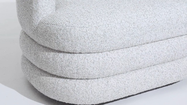 Sillón Lounge Giratorio Cremoso Tela Suave miniatura 5