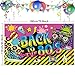 80's Party Decorations, Extra Large Fabric Back to The 80's Hip Hop Sign Party Banner Photo Booth Backdrop Background Wall Decorating Kit for 80's Party Supplies, 70.8 x 43.3 Inch