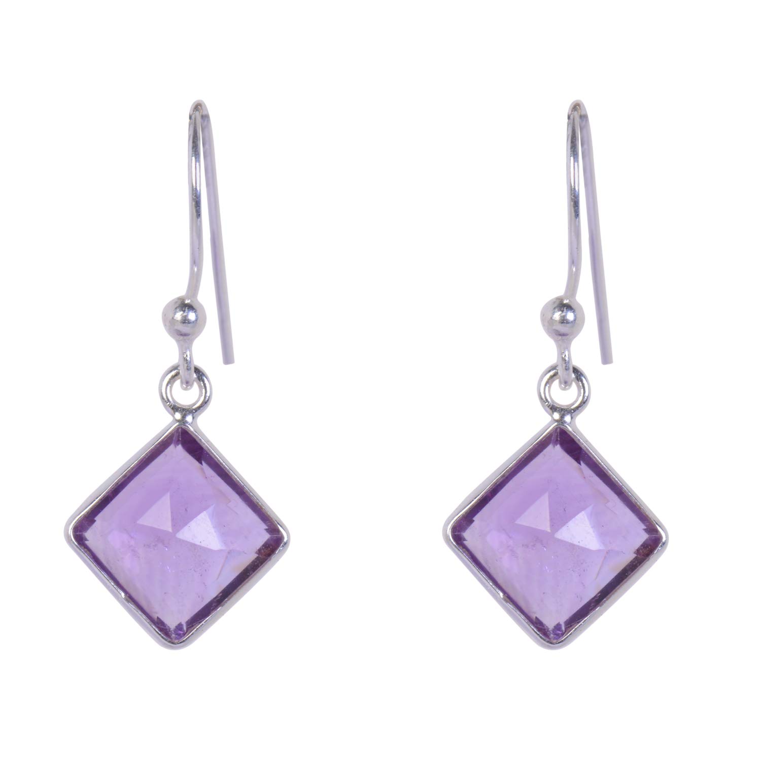 Silverwala 925-92.5 Sterling Silver Pink Chalcedony,Quartz Stone fashion Hanging Earring for Women and Girls (Purple) (B07KRTFGY2) Amazon Price History, Amazon Price Tracker