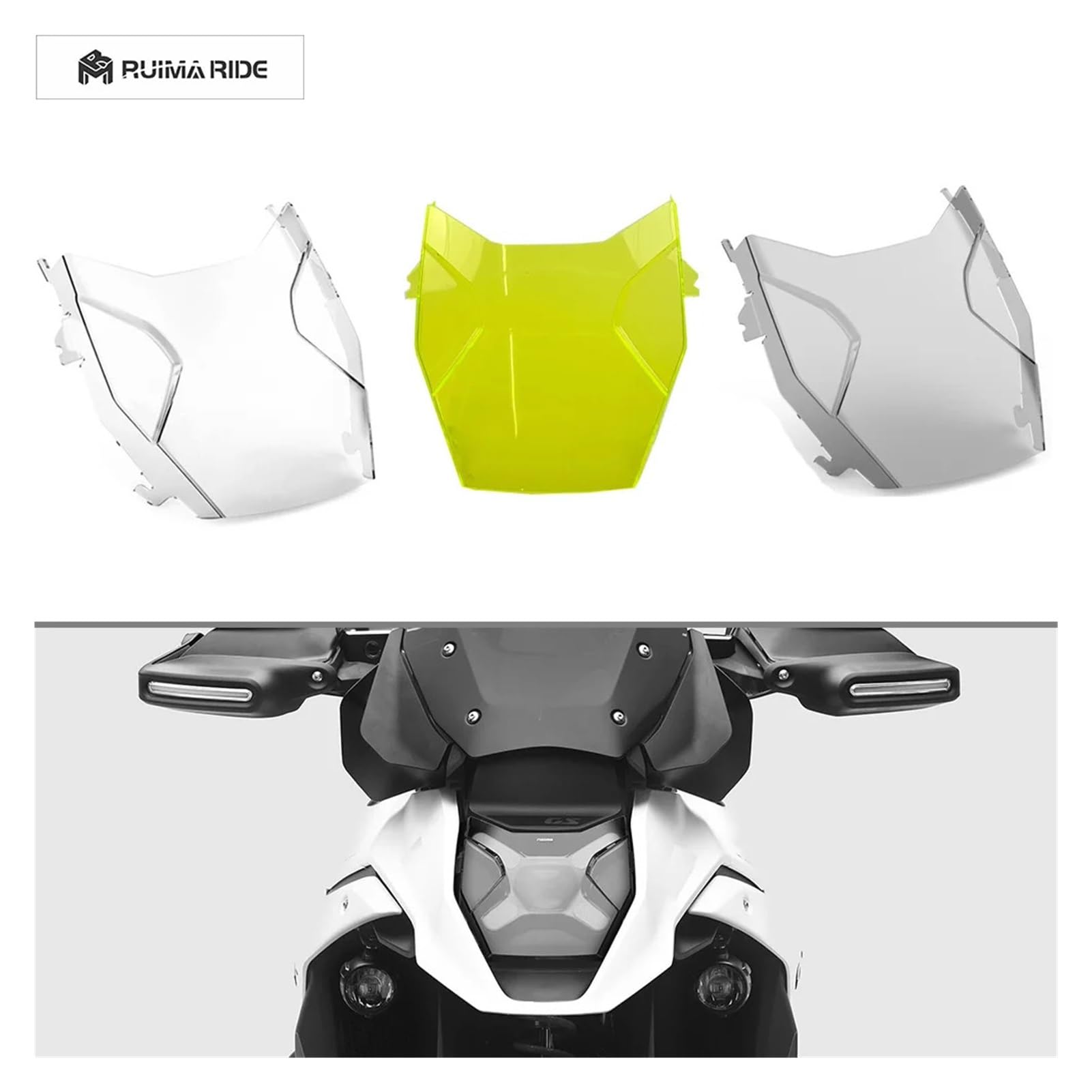 Kompatibel mit BMW R 1300 GS 2023–2025. Motorradzubehör, Scheinwerferschutz, Objektivabdeckung(Green transparent)