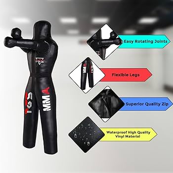 PGS Leather Grappling Dummy for Judo Karate Jiu Jitsu Martial Arts