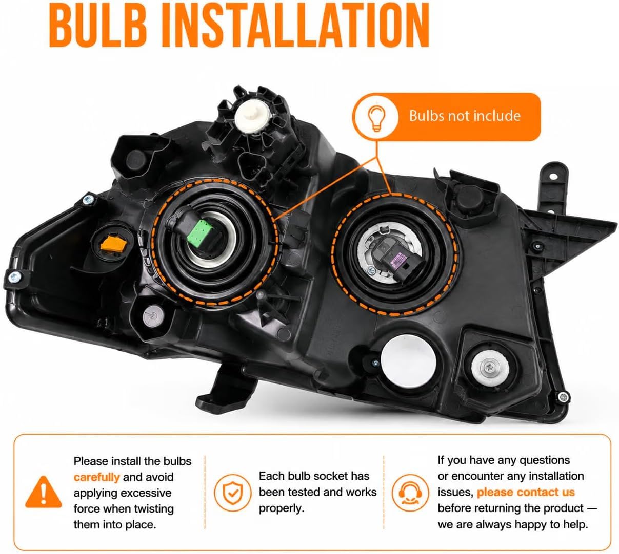Headlight Assembly compatible with 2007-2013 Toyota Tundra w/Level Adjuster
