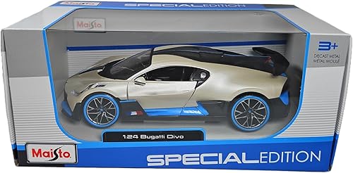 Miniatura 8 de Maisto - Modelo a escala 1/24 compatible con Bugatti Divo Replica Deportivo Modelo 2018 (blanco mate)