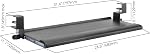 PrimeCables Keyboard Tray 26.8 x 11.1inch Under Desk with C Clamp | Storage, Slide Pull Out, For Home Office