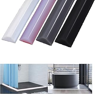 100cm Wet Room Floor Seal - Silicone Water Retaining Strip for Shower Threshold and Tray - White 1m