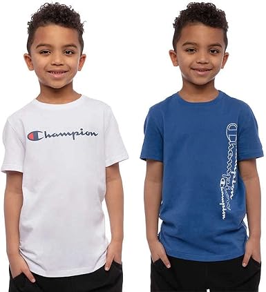 Amazon.com: Champion Paquete de 2 camisetas de manga corta para niños :  Ropa, Zapatos y Joyería