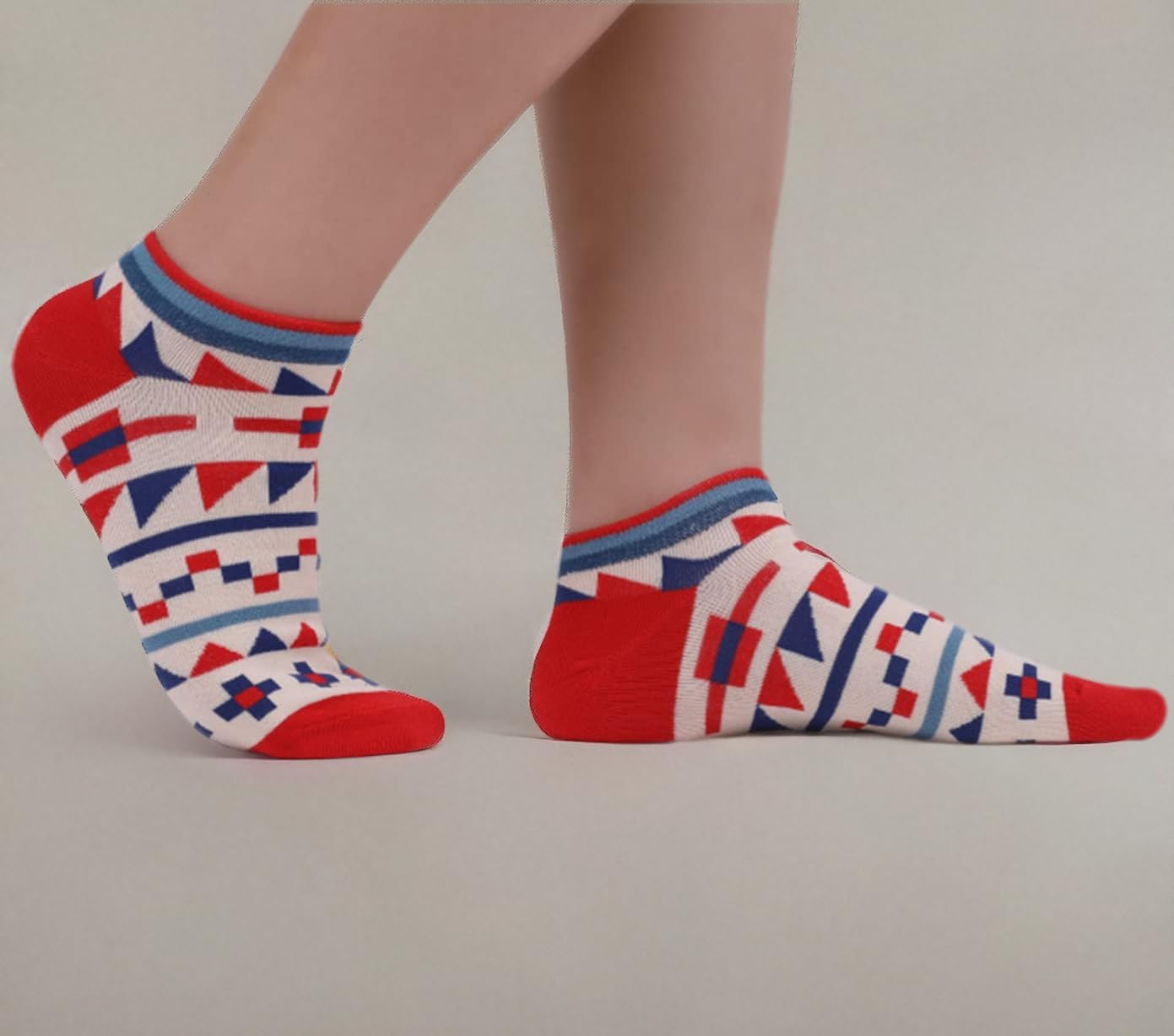 HHX YONLEE Ankle Socks Striped patterned Casual Socks 8/10 Pairs Gift Box