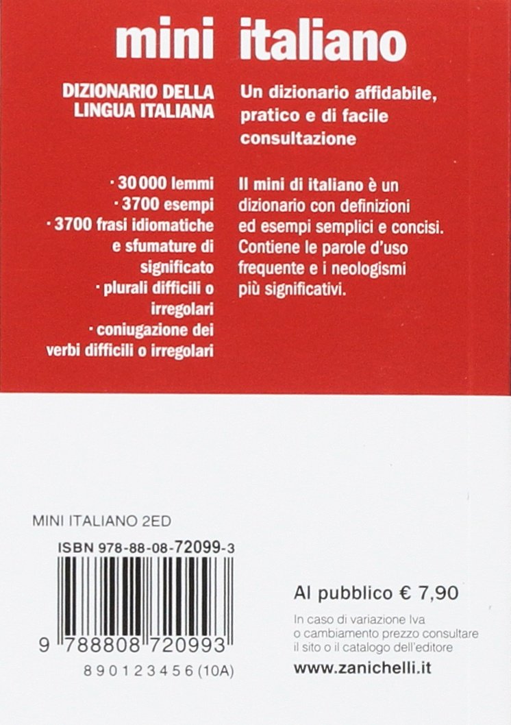 Il mini di italiano. Dizionario della lingua italiana (I Mini Zanichelli)