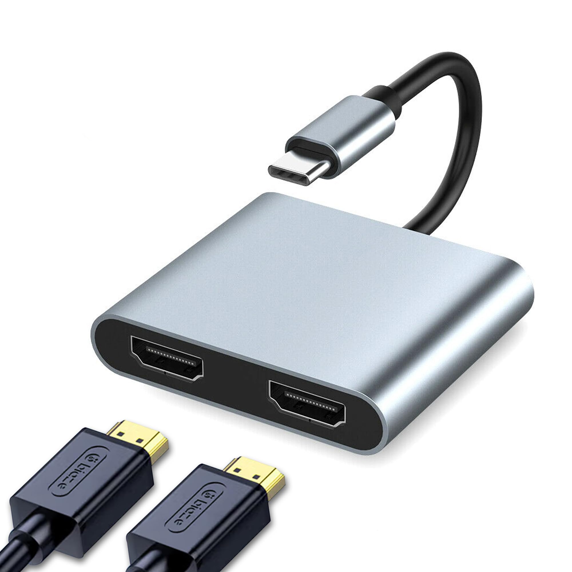 Amazon | USB C デュアル HDMI 変換アダプタ ハブ Type C マルチ