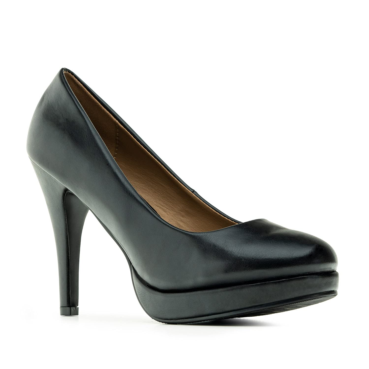 Andrés Machado - Élégants Escarpins à Plateforme pour Femmes/Filles - AM554 - Bout Arrondi - Talons Fins - pour l´été et l´Hiver - Petites et Grandes Pointures 32/35-42/45