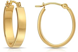 14K Gold Oval Hoop Earrings: A Timeless Statement of Refinement