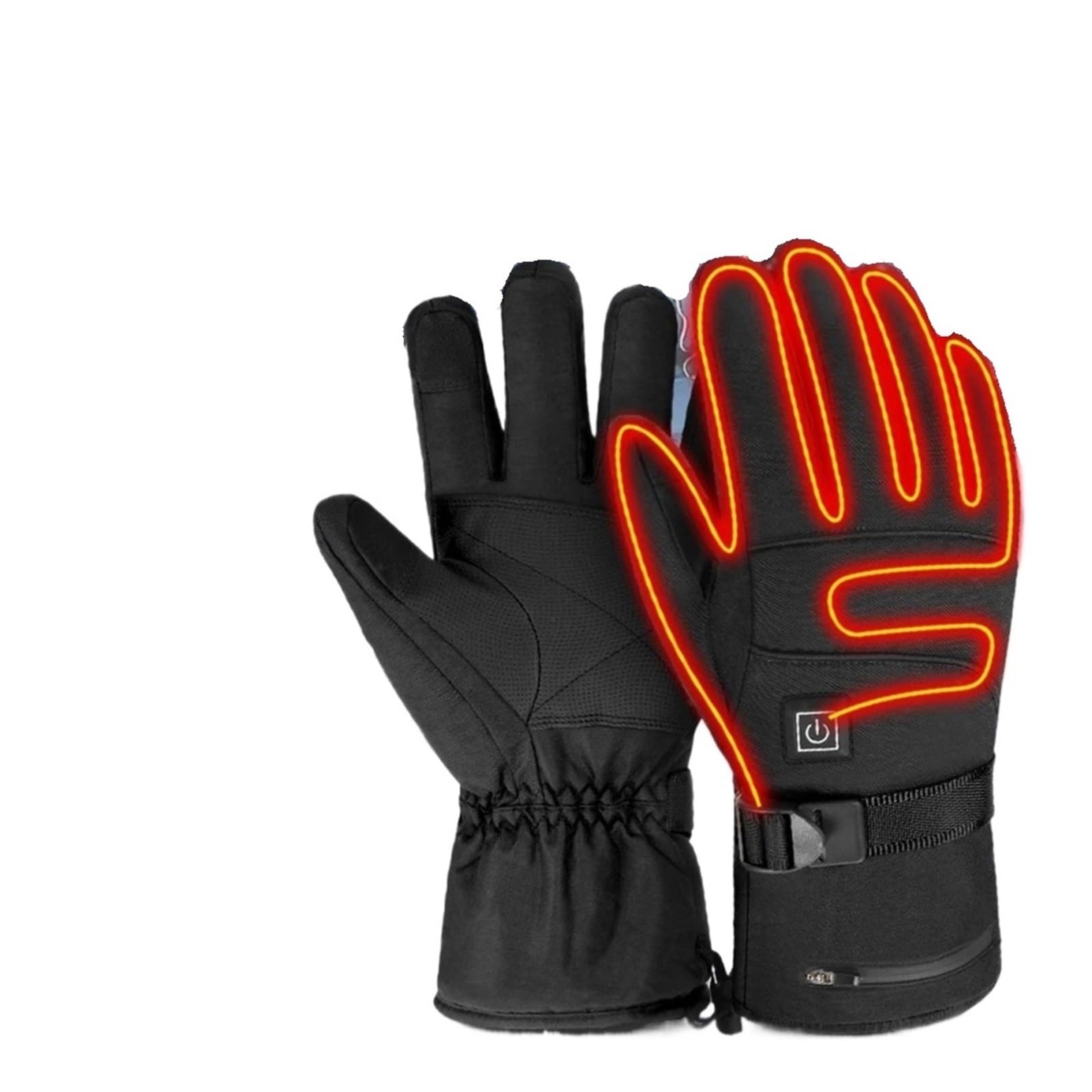 Gants Chauffants, Heating Gloves Windproof Waterproof Winter Touch Screen Glove Outdoor Moto Skiing Keep Warm Rechargeabl pour Femmes et Hommes