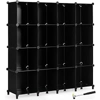 TANGKULA 30-Cube Storage Organizer - Modular Plastic Shelves With Doors, DIY Closet Cabinet For Bedroom, Living Room - View #4