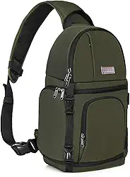 MOSISO Bolsa tiracolo para câmera, DSLR/SLR/mirrorless mochila para fotografia à prova de choque com suporte de tripé e inserções modulares removíveis compatível com Canon/Nikon/Sony/Fuji