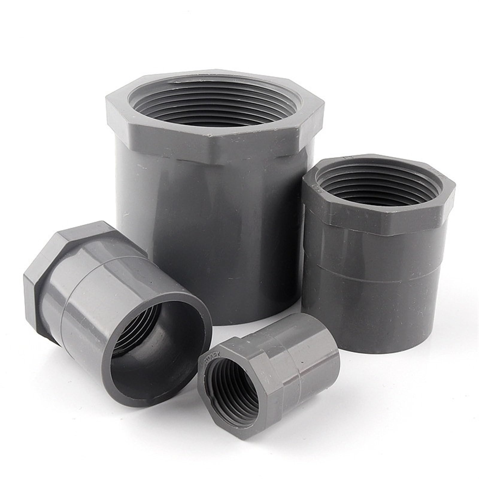 Giayeu Women's Id 25Mm To 3I4 Inch Pvc Thread Straight, Straight Connectors Thread 5Pcs(Id 25Mm To 3I4 Inch)