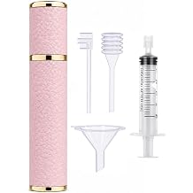 10ml Mini Perfume Travel Refillable Bottle, Portable Perfume Atomizer, Small Travel Cologne Sprayer, Leakproof Design with 4 Refill Tools, Essential Travel Items for Men and Women Pink